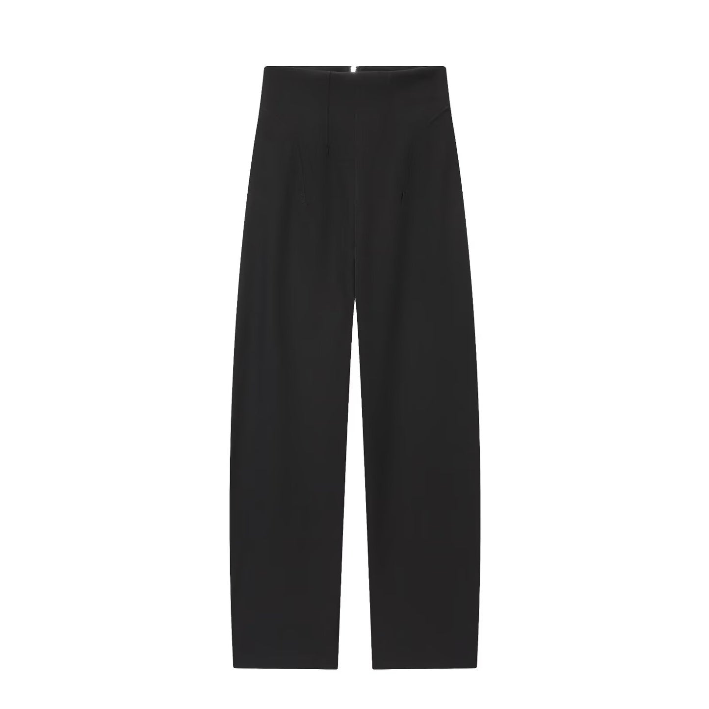 Women's comfortable loose high waisted zipper pants
