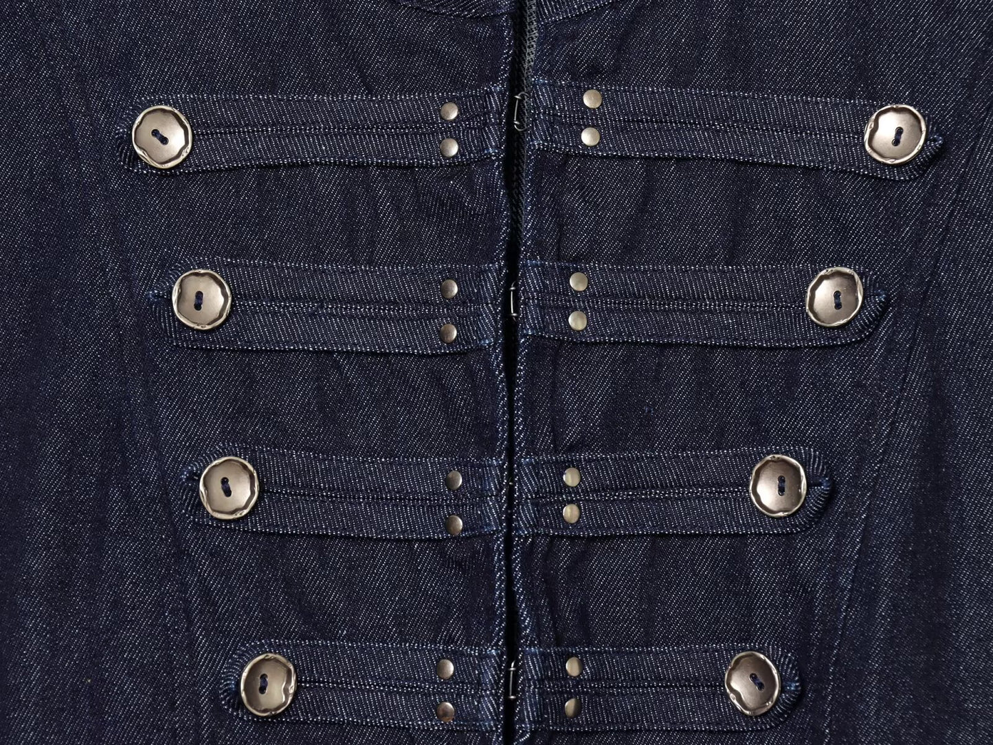 Women's buckle decoration short denim jacket