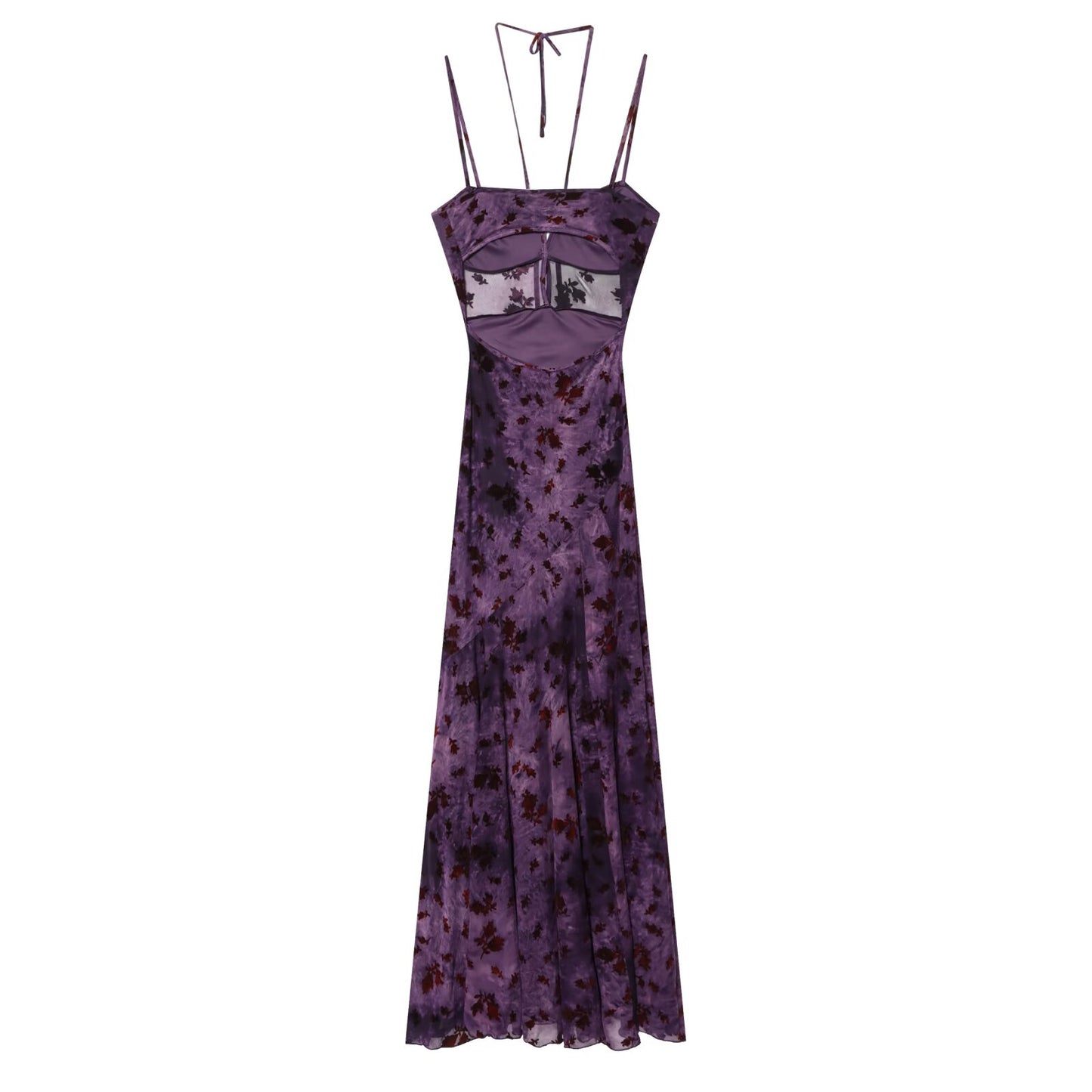 Women's sexy Plucked tulle MIDI dress