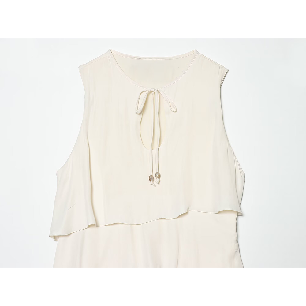 Women's layered decorated sleeveless dress