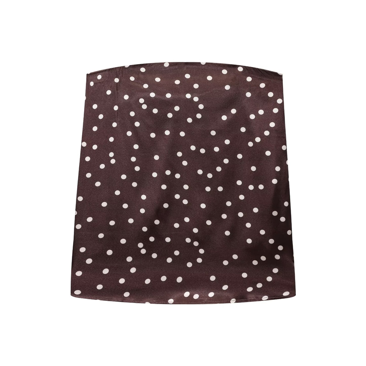 suit Women's 2 pieces satin textured polka dot strapless top+Pants