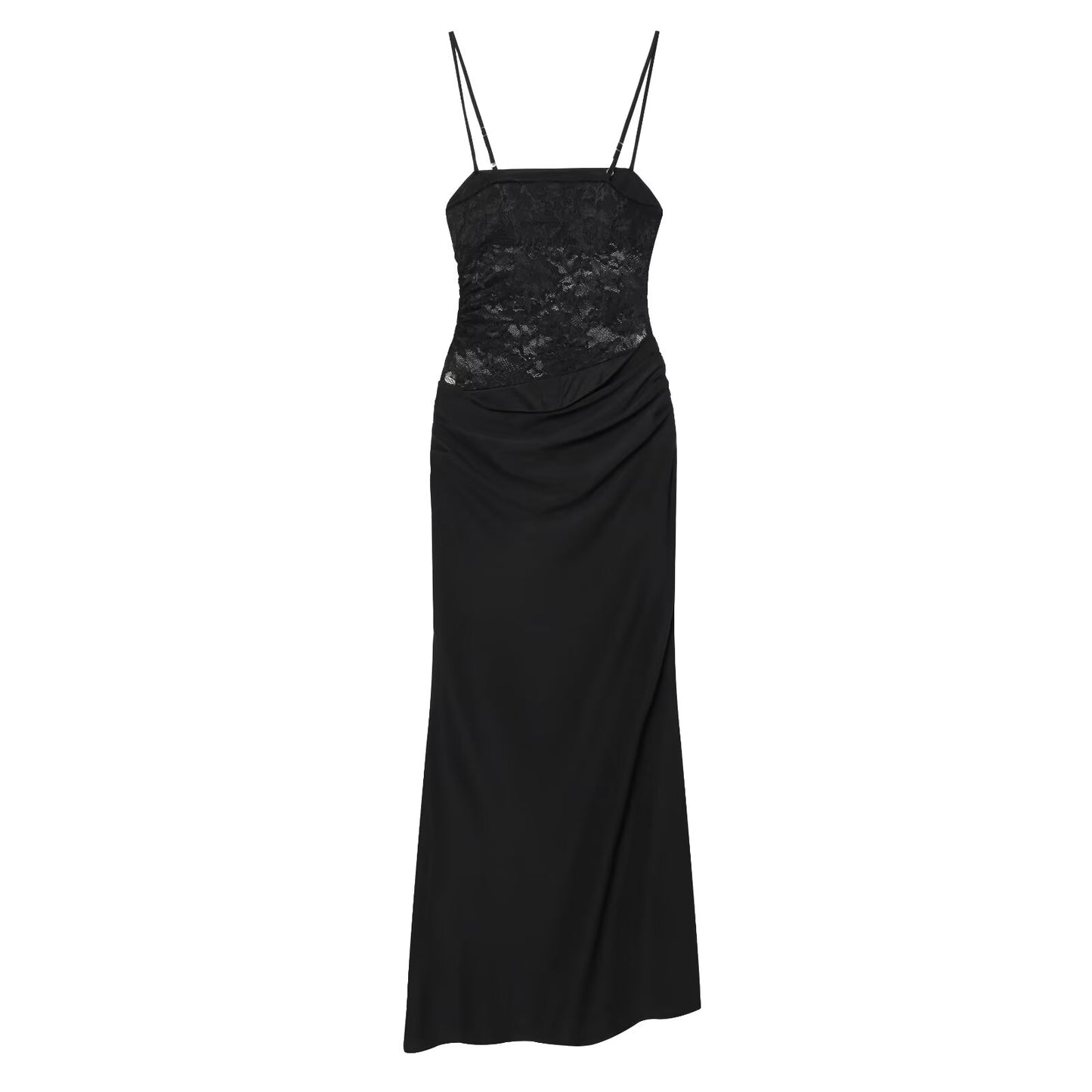 Women's lace patchwork slim suspender dress