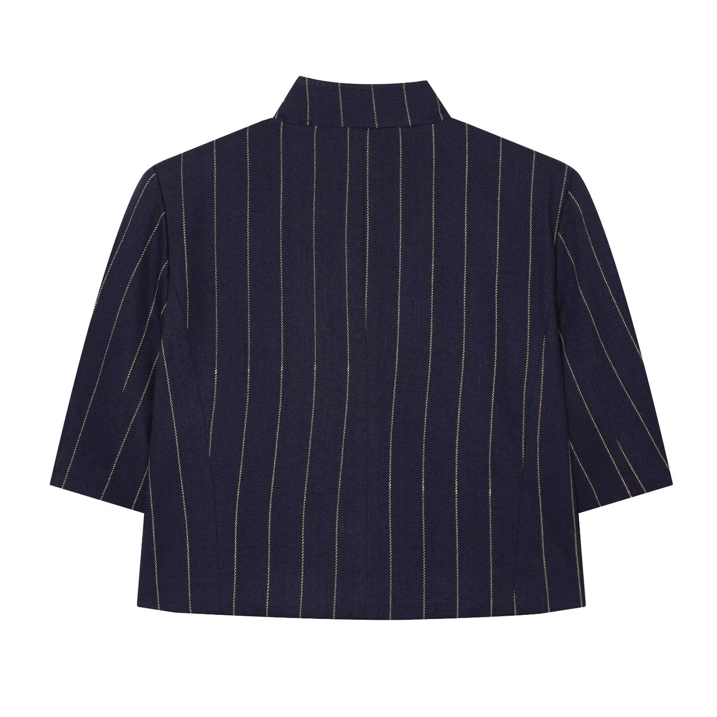 suit Women's 2 pieces linen blend striped jacket+Pants