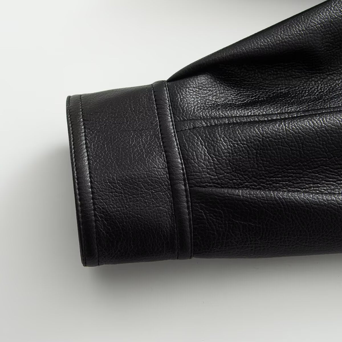 Women's black faux leather pilot jacket Coat