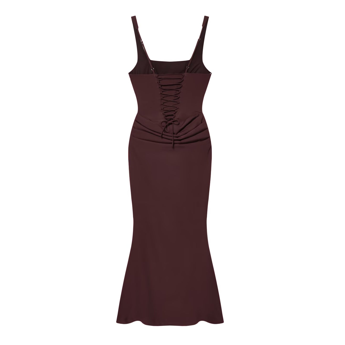 Women's backless suspender bodycon MIDI dress