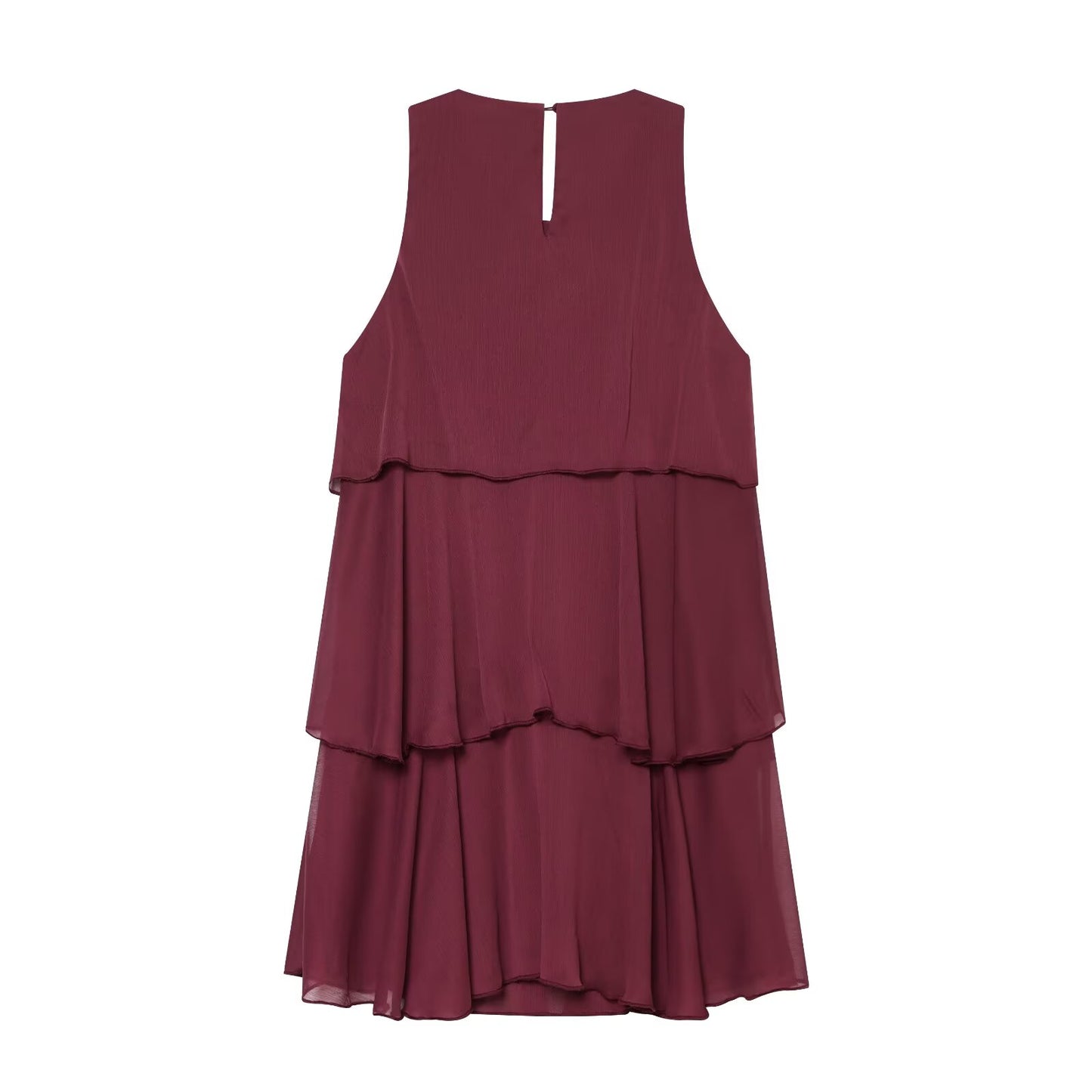 Women's sleeveless draped cake dress