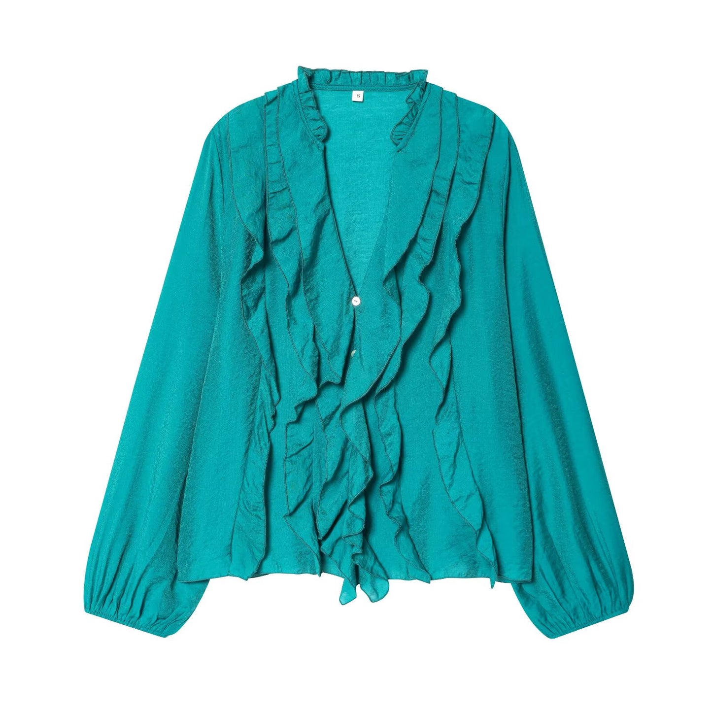Women's layered decorative V-neck shirt
