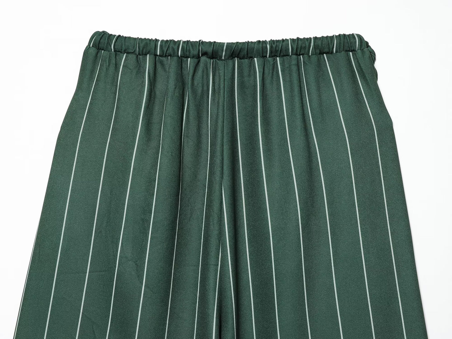 Women's loose linen blended striped pants