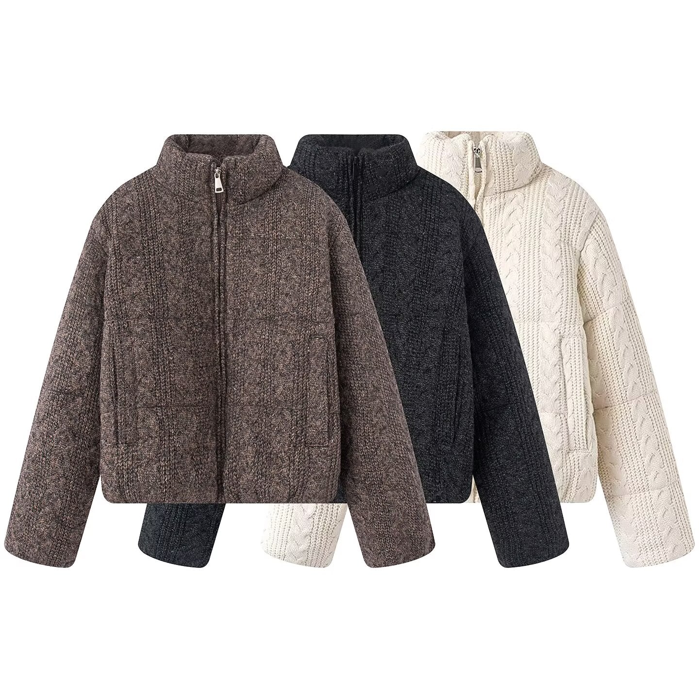 Women's Winter New Thick Warm Knitted Cotton Coat