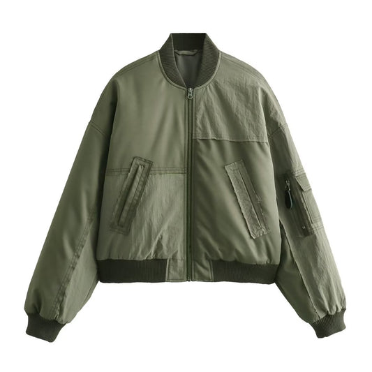 Women's 2025 new patchwork flying cotton jacket Coat
