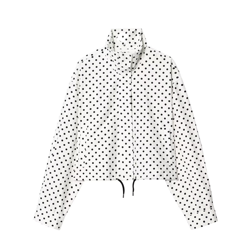 suit Women's 2 pieces polka dot Bubble gauze Coat + Shorts
