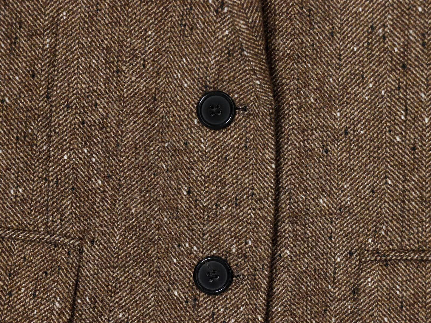 Women's loose blended herringbone diagonal Blazer Coat
