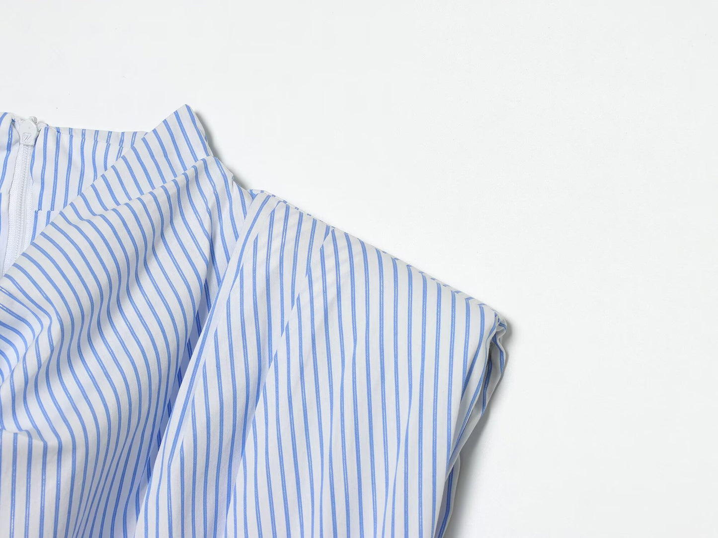 Women's metallic line decorative striped top