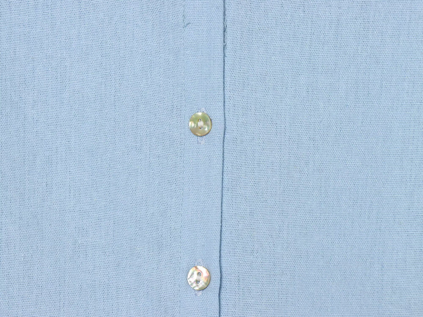 Women's linen blended bubble sleeve shirt