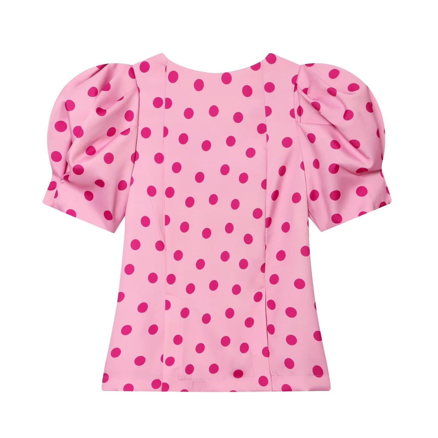 Women's bubble sleeve backless top